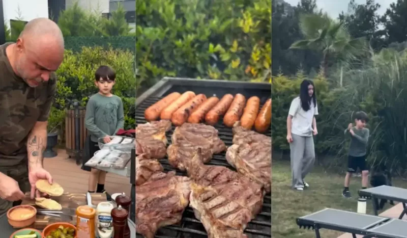 Xalq artistinin ailəsi ilə manqal əyləncəsi - VİDEO