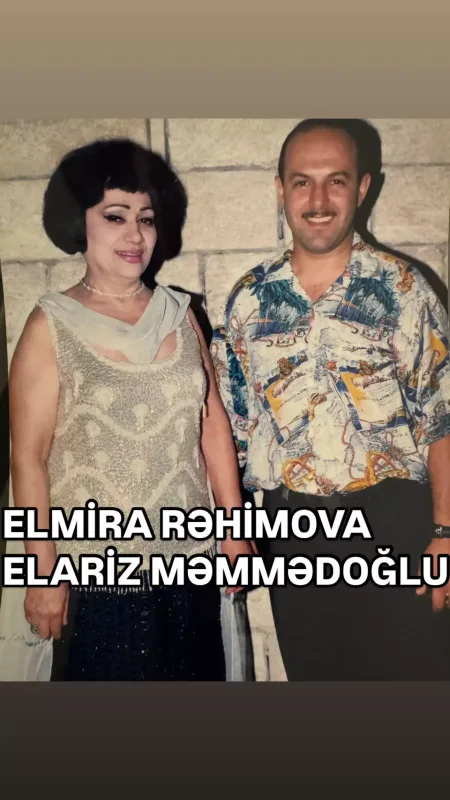 Elariz Xalq artisti ilə arxiv fotosunu paylaşdı