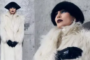 Günay kürkdə pozalar verdi