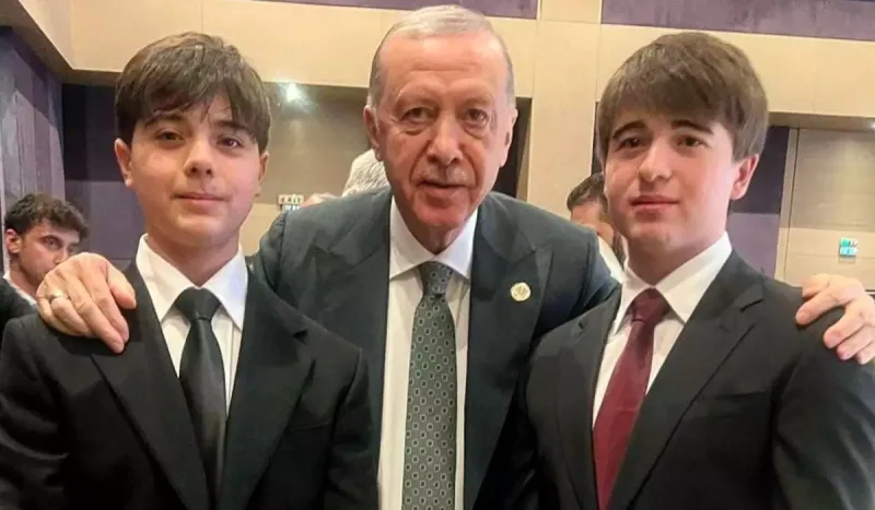 Prezidentin nəvələri Ərdoğanla şəkillərini paylaşdılar