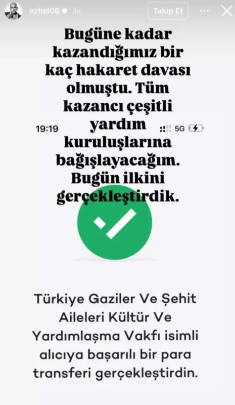 Ezhelin etdiyi ianə rədd edildi!