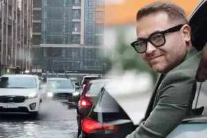 Bakıdakı güclü yağışın yollardakı fəsadlarını göstərdi