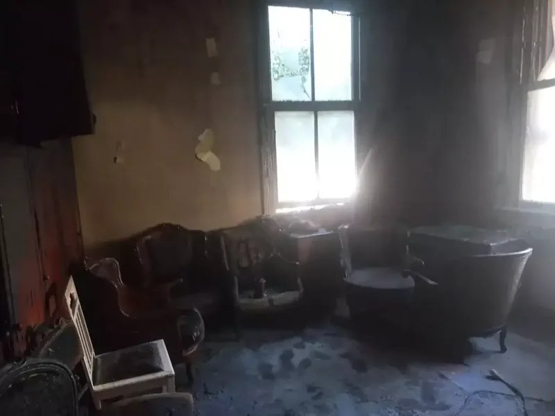 Şakir Paşanın yanan malikanəsindən görüntülər