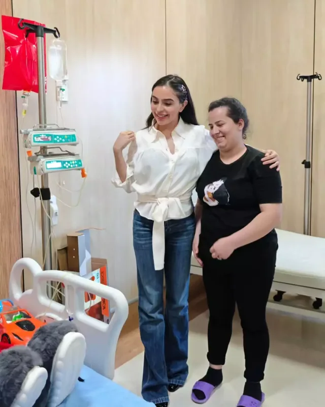Leyla Əliyeva Uşaq Onkologiya Klinikasında - Fotolar