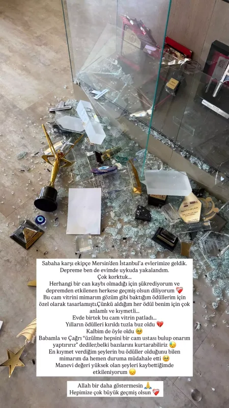 Zəlzələdə mükafatları sındı