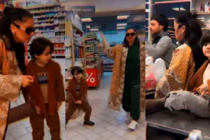 Natavan keçmiş əri Dado və oğlu ilə alış-verişdə - Video