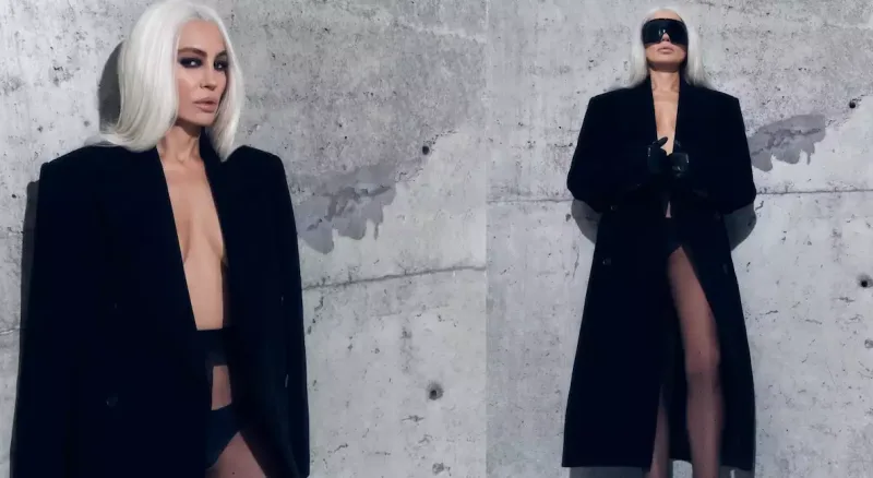 Günay yarıçılpaq halda pozalar verdi - Fotolar