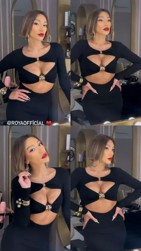 Röya dekolteli libası ilə diqqət çəkdi - Video