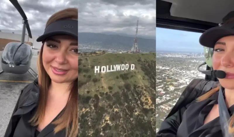 Los-Ancelesi helikopterlə gəzdi -  Video