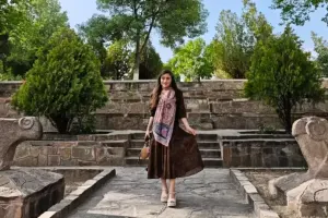 Leyla Əliyeva Möminə Xatun türbəsində - Foto