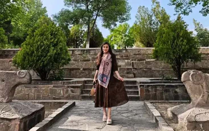 Leyla Əliyeva Möminə Xatun türbəsində - Foto