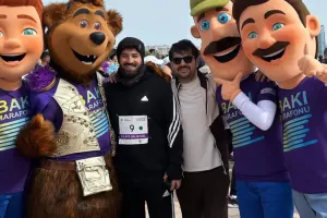 Məşhurlar marafonda… - Görüntülər