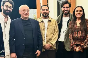 Çingiz Leyla Əliyeva və Kəmaləddin Heydərovla bir arada