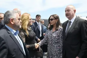 Prezidentlə xanımı Ağdam Muğam Mərkəzinin açılışında - Fotolar