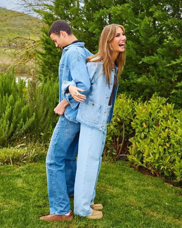 Çağladan oğulları ilə fotolar