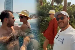 Emin xanımı ilə Dubayda dincəlir