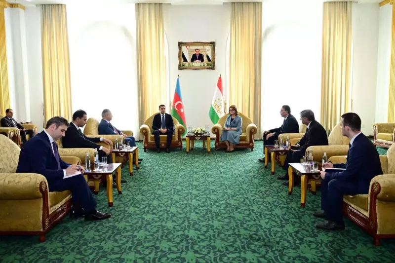 Adil Kərimli Düşənbədə tacik həmkarı ilə görüşüb