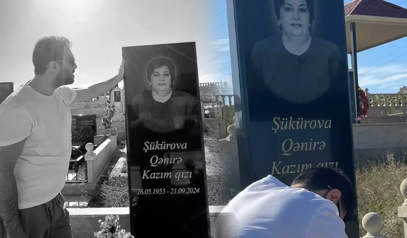 Namiq anasının məzarı başında...