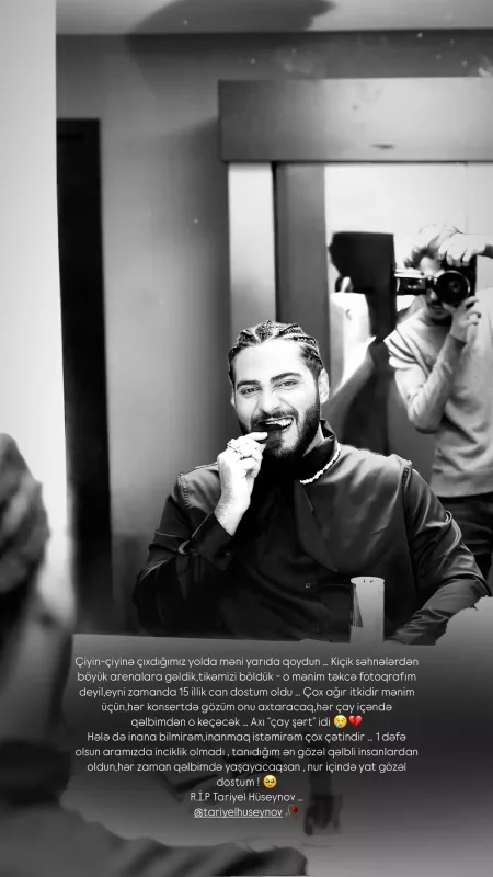 Ayaz vəfat edən fotoqrafından yazdı
