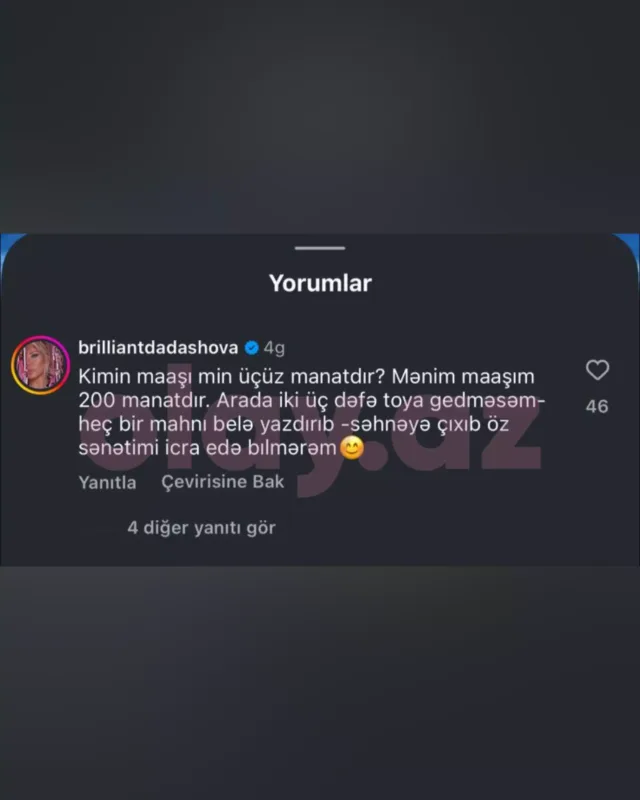 “Maaşım 200 manatdır”