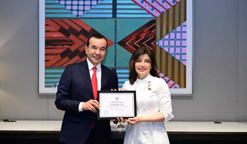 Günay Əfəndiyeva “Özbəkistanın mədəniyyət elçisi” medalı ilə təltif edilib