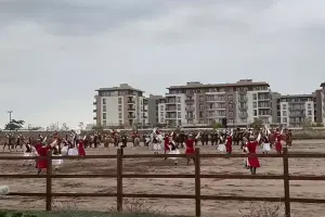 Prezidentlər “Zəfər” şousunu izlədi