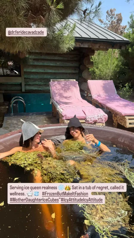 Nəsrinin anası ilə hamam keyfi