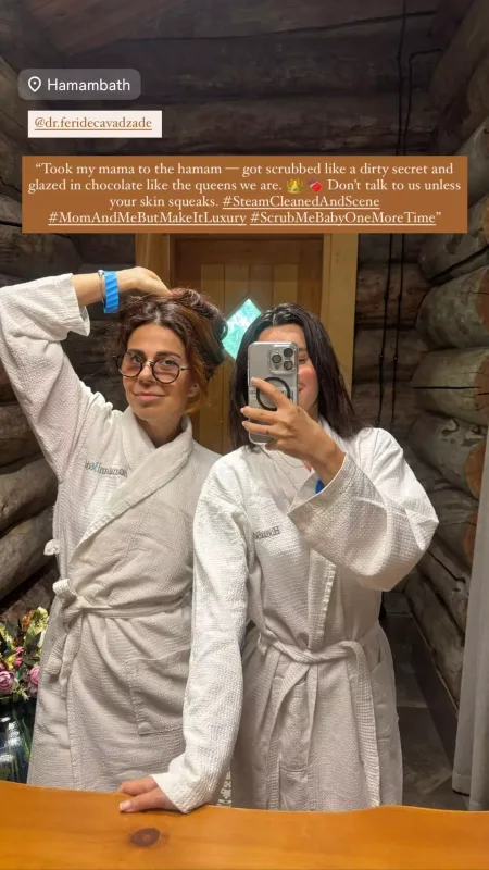 Nəsrinin anası ilə hamam keyfi