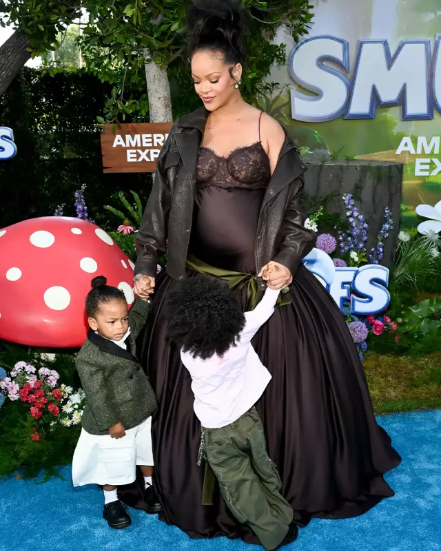 Rihanna oğulları ilə premyerada