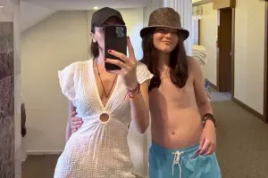 Günayın oğlu ilə istirahəti