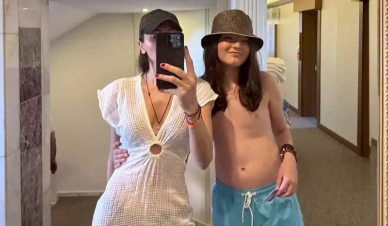 Günayın oğlu ilə istirahəti