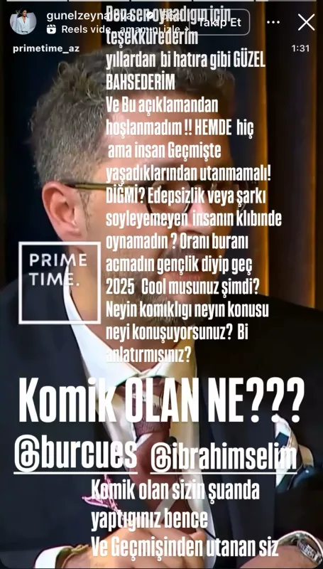 “İnsan keçmişindən utanmamalıdır” - Güneldən Burcuya