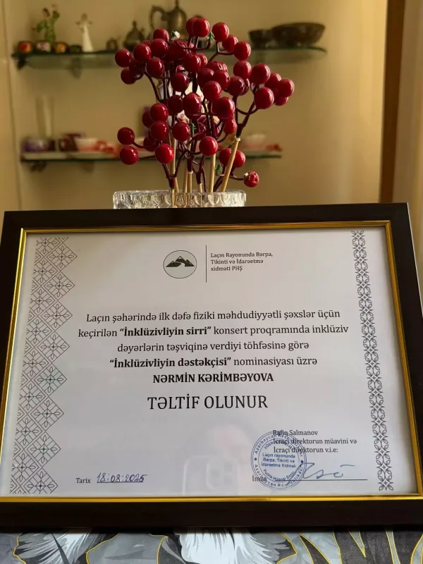 Nərmin Laçında təltif olundu