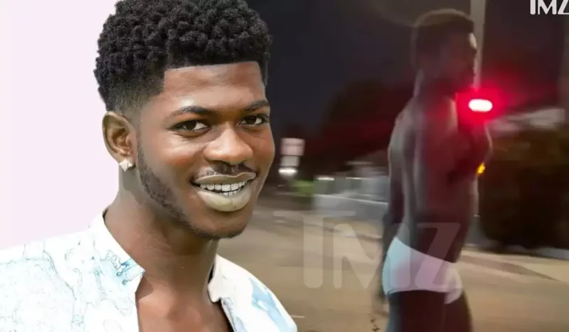 Küçədə çılpaq gəzən Lil Nas X polisə hücum etdi