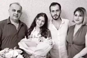 Aygünlə Sənanın nişanından fotolar