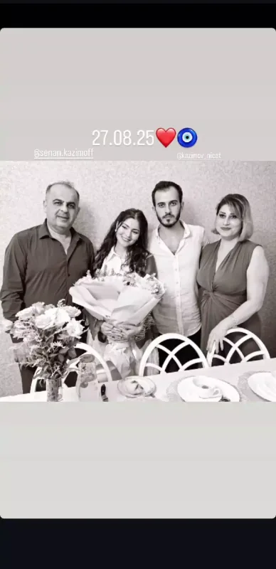Aygünlə Sənanın nişanından fotolar