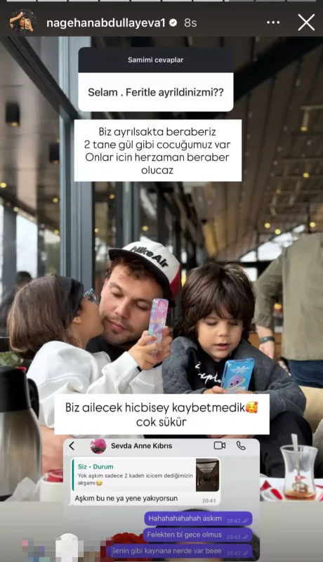 “Ailə olaraq heç nə itirməmişik”