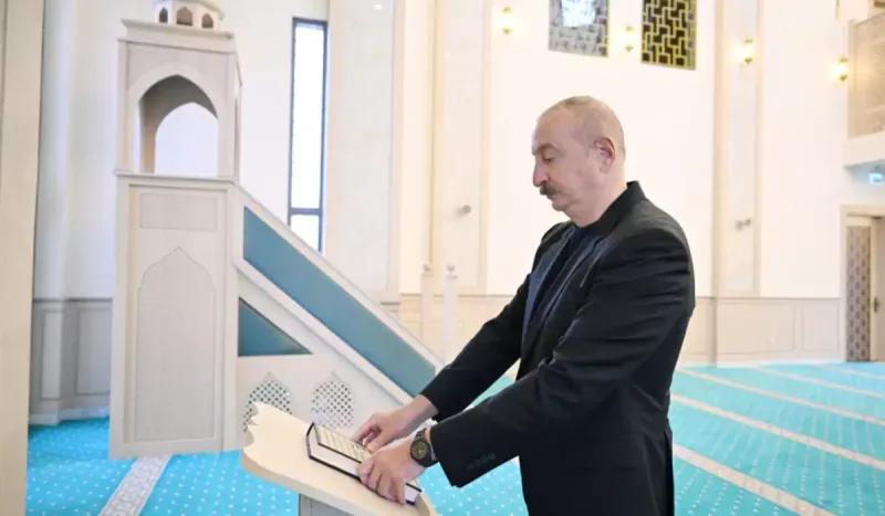 Hadrutda inşa edilmiş məscidin açılışı oldu - Fotolar