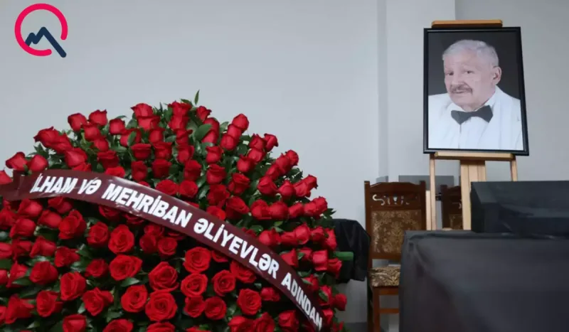 Prezidentlə xanımı vida mərasiminə əklil göndərdi - Foto