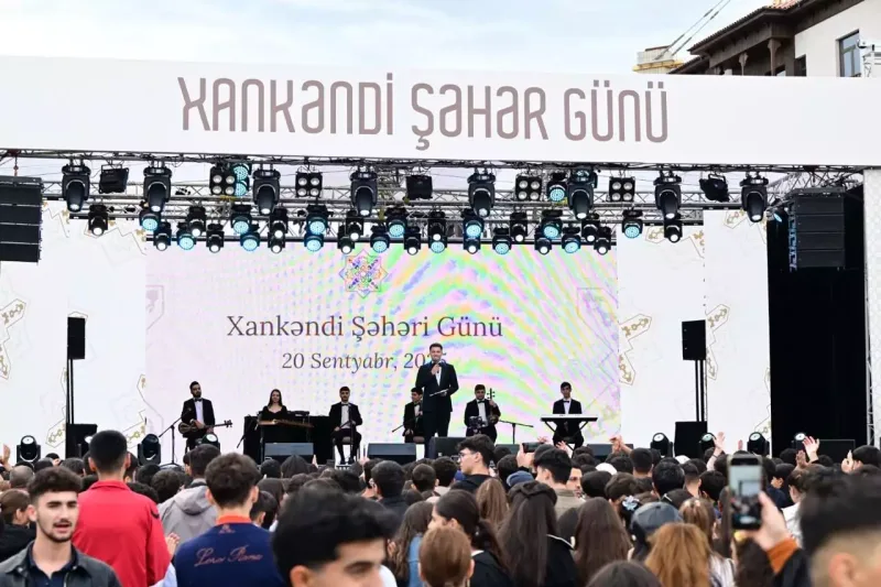 Xankəndidə ilk Şəhər Günü geniş konsert proqramı və atəşfəşanlıqla başa çatıb