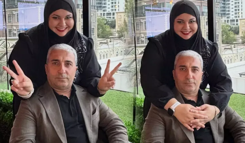 Rafael İsgəndərov qızı ilə...