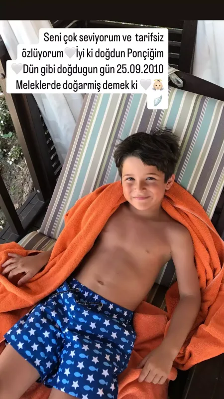 Ebru mərhum oğlu ilə bağlı paylaşım etdi