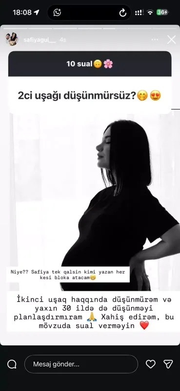 “İkinci uşaq barədə düşünmürəm” - Cavidin xanımı