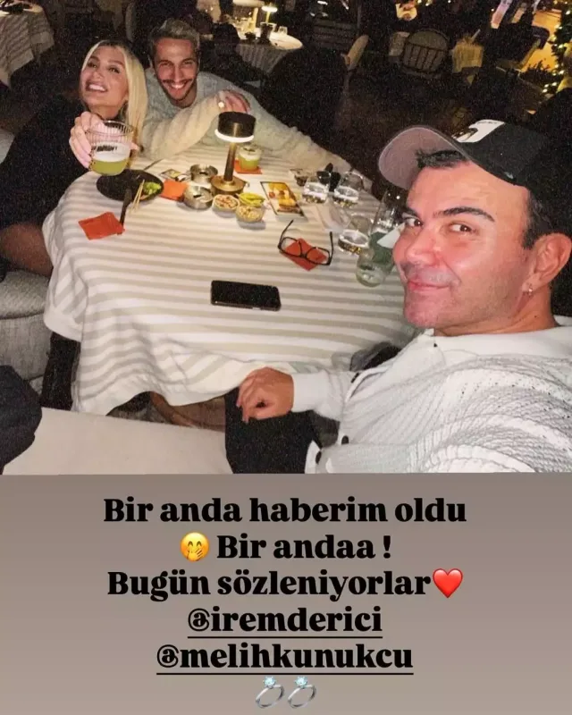 Saxlanılan İrem Dericinin bu gün nişanı imiş