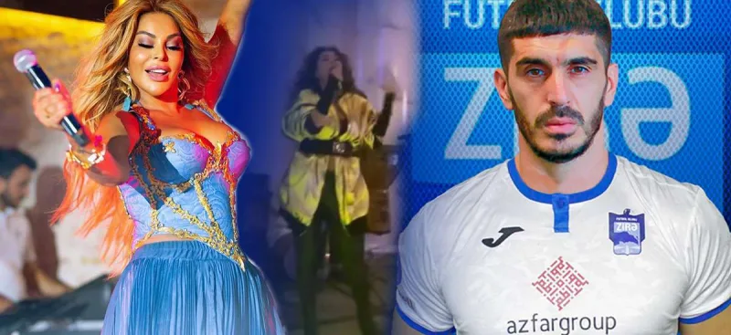 Aygün Kazımova futbolçumuzun nişanında- VİDEO