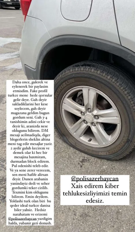 Azərbaycanlı blogerin maşınına hücum - Təhdid olunur