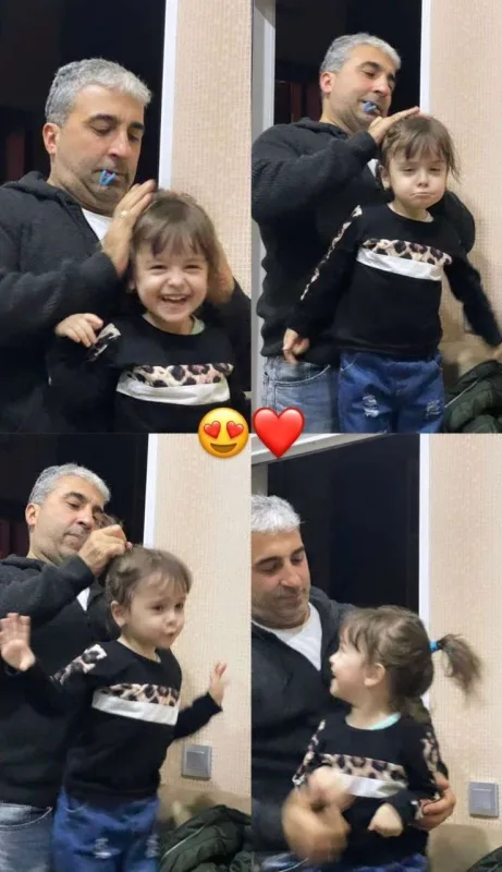 Əməkdar artistin nəvəsi ilə əyləncəli görüntüləri