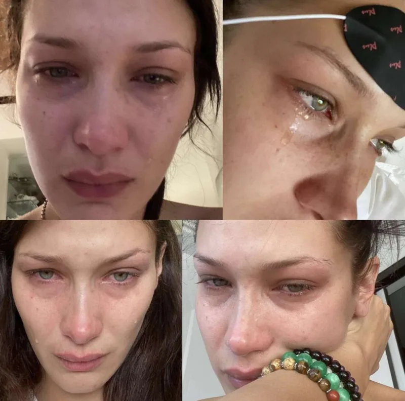 Ağlayarkən foto çəkdirdi, gündəm oldu