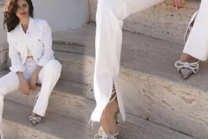 Nəsrin 14 minlik ayaqqabı ilə poza verdi