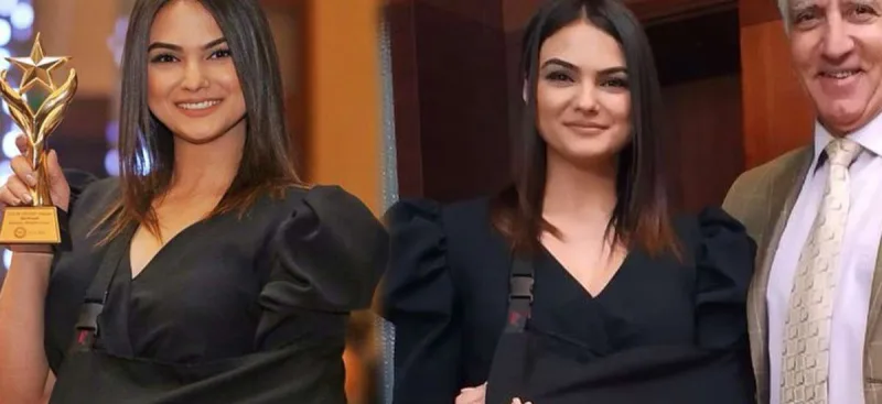 Mükafatlandırma gecəsinə qolu sarıqlı qatıldı